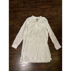 Anne Klein White Linen Shirt Long Sleeve Sz:small